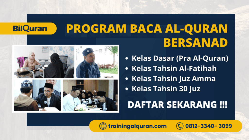 Program Belajar Baca Al-Quran Bersanad | 081233403099